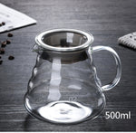 1PC Glass Coffee Pot Cloud Shaped Coffee Kettle Reusable Coffee Pot Heat Resistant Teapot Coffee Utensils 360/600/800ml